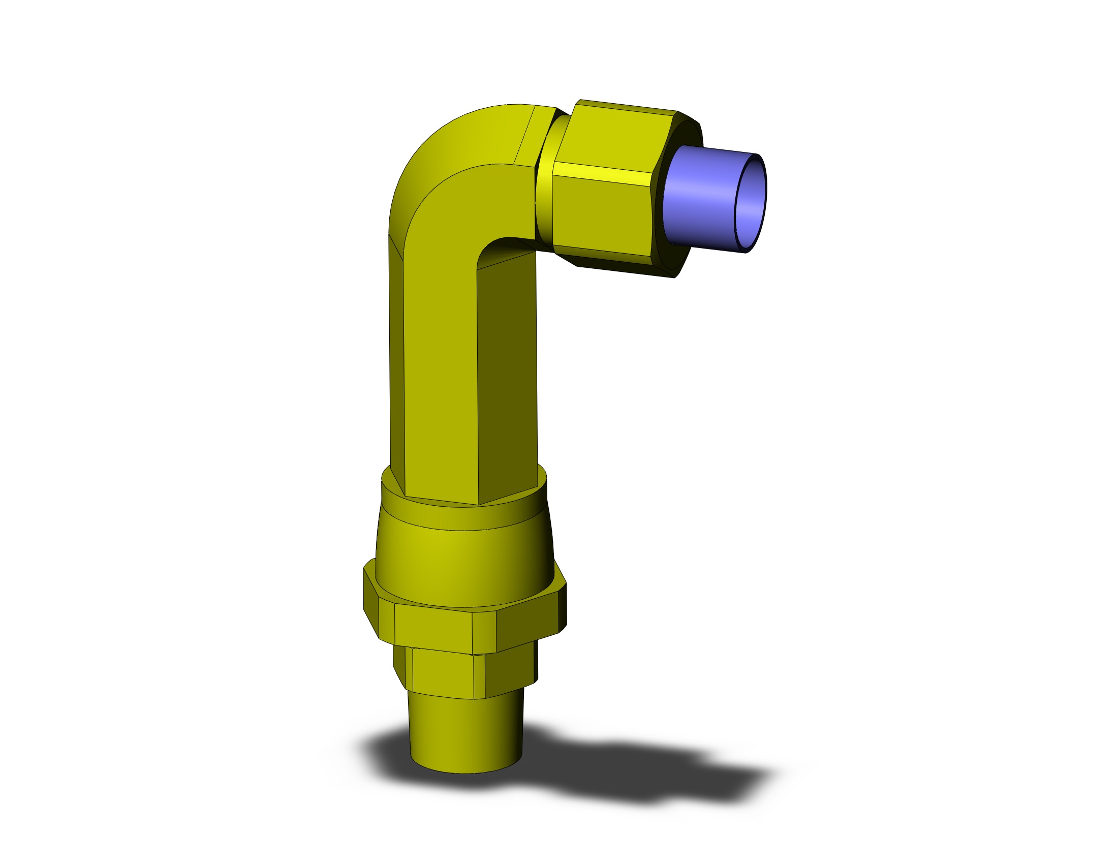 SMC KFW08N-01S fitting, swivel long elbow, INSERT FITTING