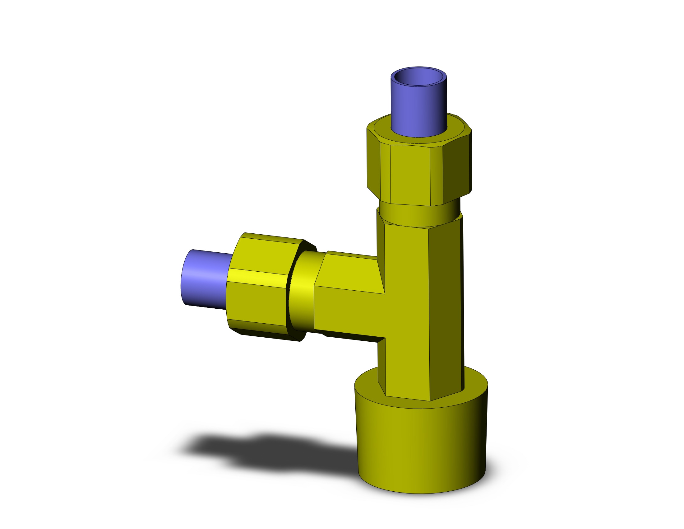 SMC KFY06-03 fitting, male run tee, KF INSERT FITTINGS (sold in packages of 10; price is per piece)