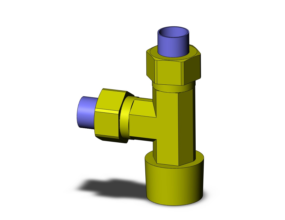 SMC KFY10U-04 fitting, male run tee, KF INSERT FITTINGS (sold in packages of 10; price is per piece)