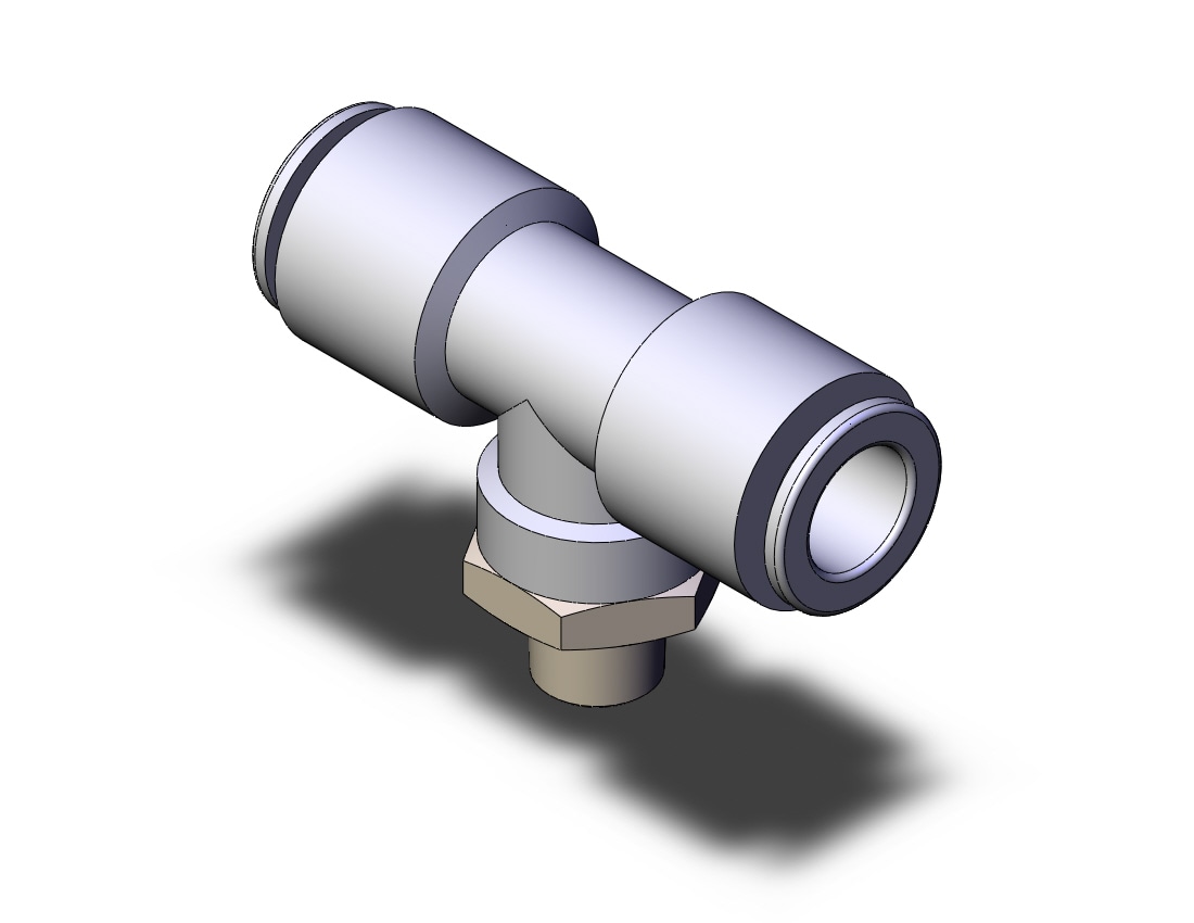 SMC KGT10-01S fitting, male branch tee s/s, KG/KQ(X23) 1-TOUCH STAINLESS (sold in packages of 2; price is per piece)