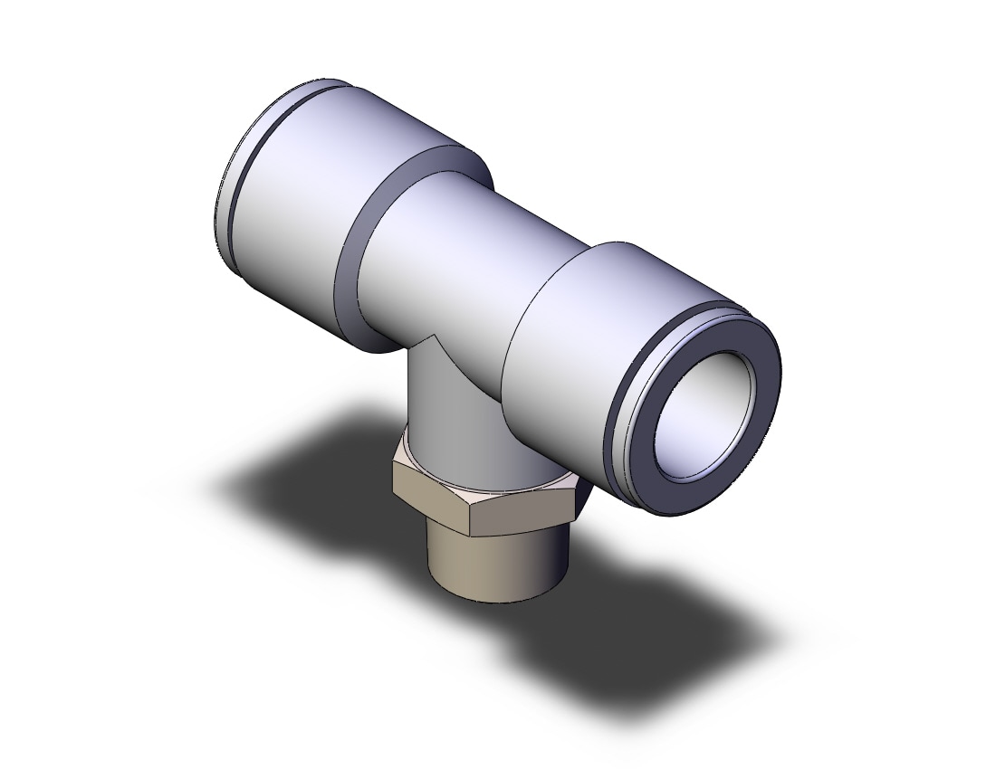 SMC KGT16-03S fitting, male branch tee s/s, KG/KQ(X23) 1-TOUCH STAINLESS (sold in packages of 2; price is per piece)