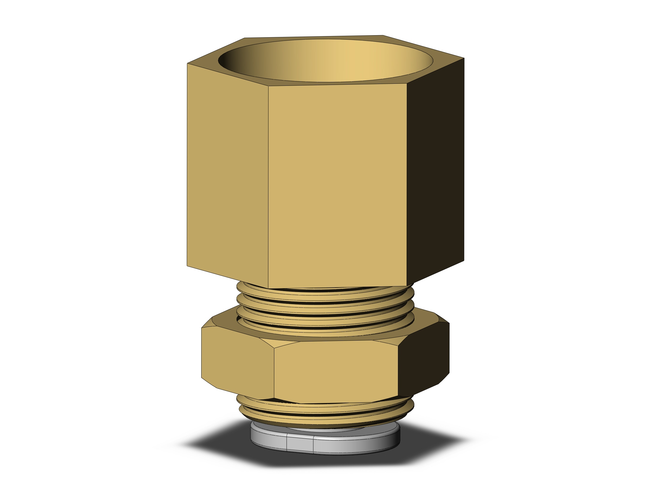 SMC KQ2E06-03A1 fitting, bulkhead connector, ONE-TOUCH FITTING