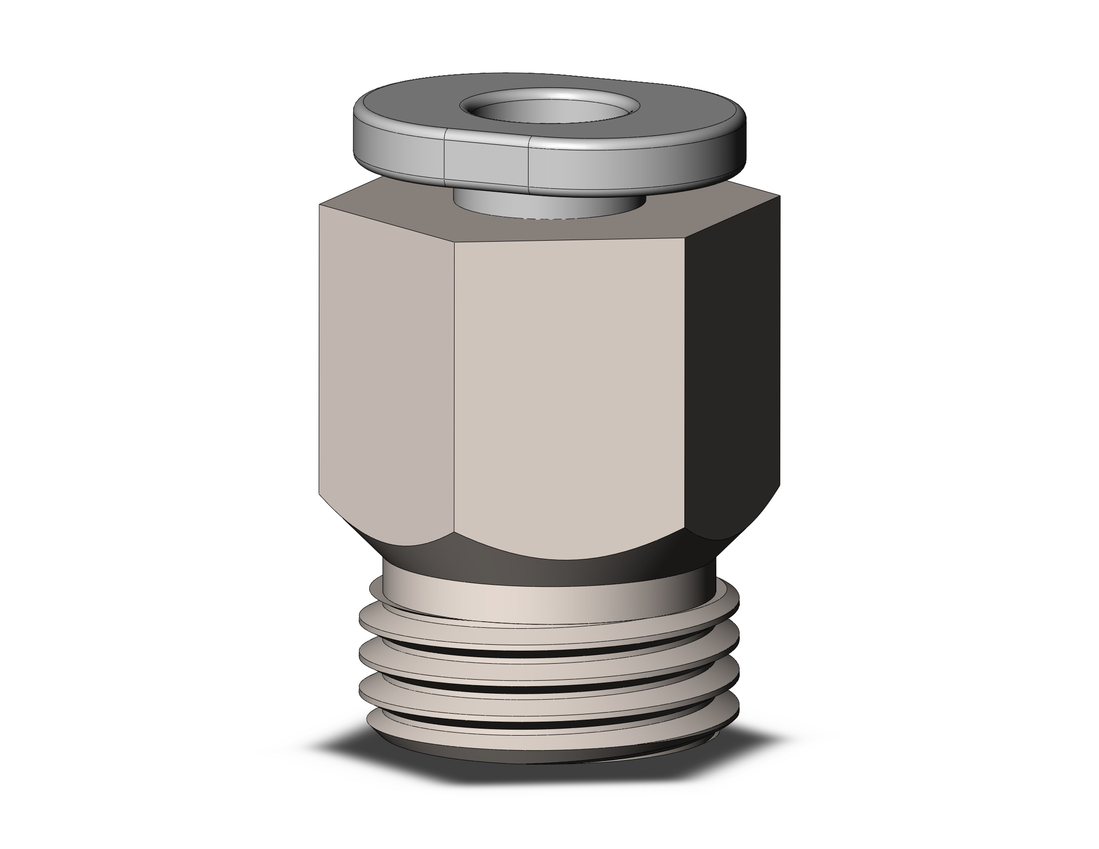 SMC KQ2H04-U01N1 fitting, male connector, KQ2(UNI) ONE TOUCH UNIFIT (sold in packages of 10; price is per piece)