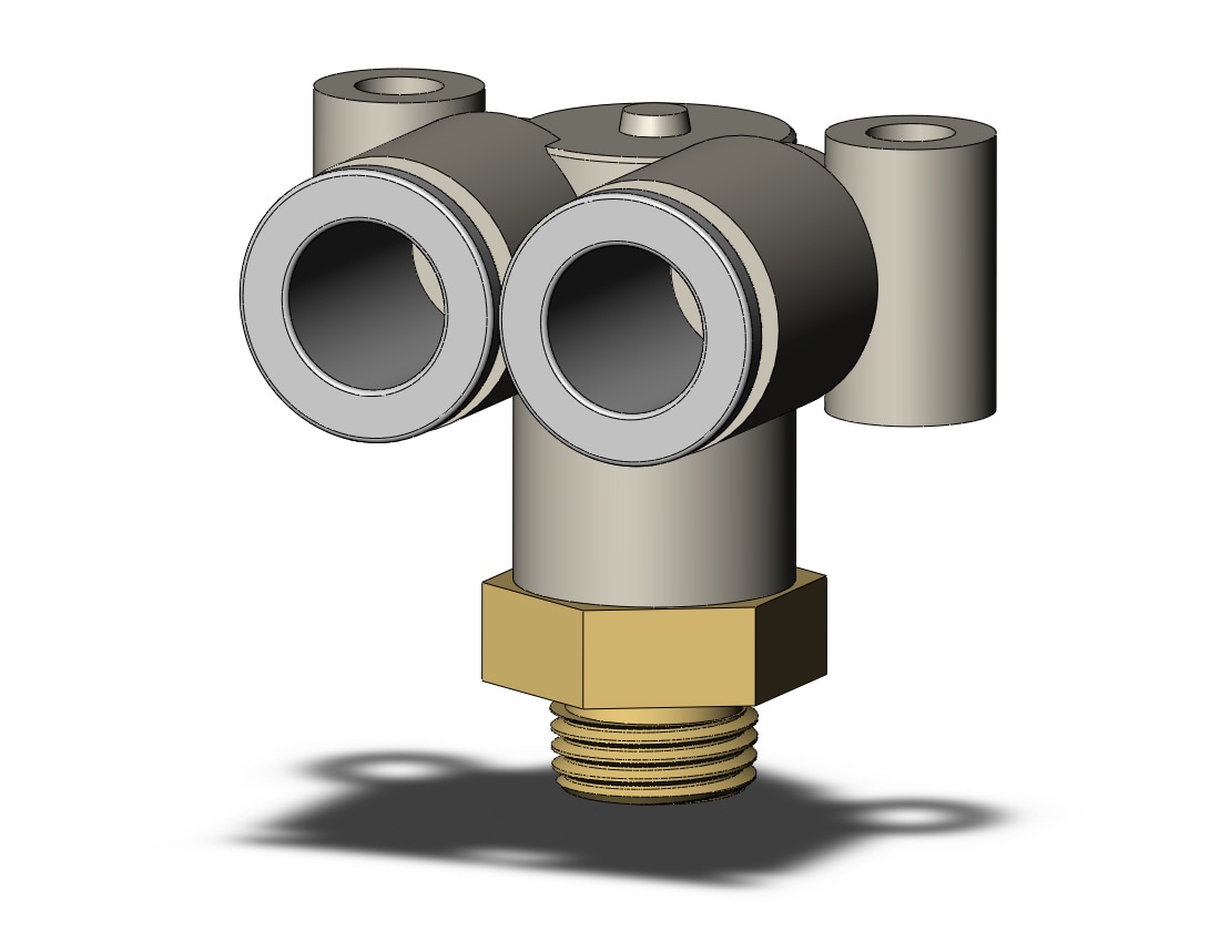 SMC KQ2LU08-01AP fitting, branch union elbow, ONE-TOUCH FITTING