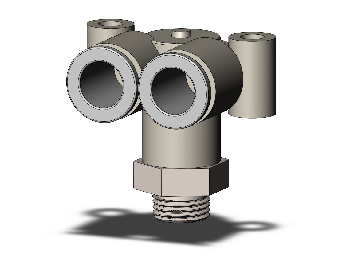 SMC KQ2LU08-01NP fitting, branch union elbow, ONE-TOUCH FITTING