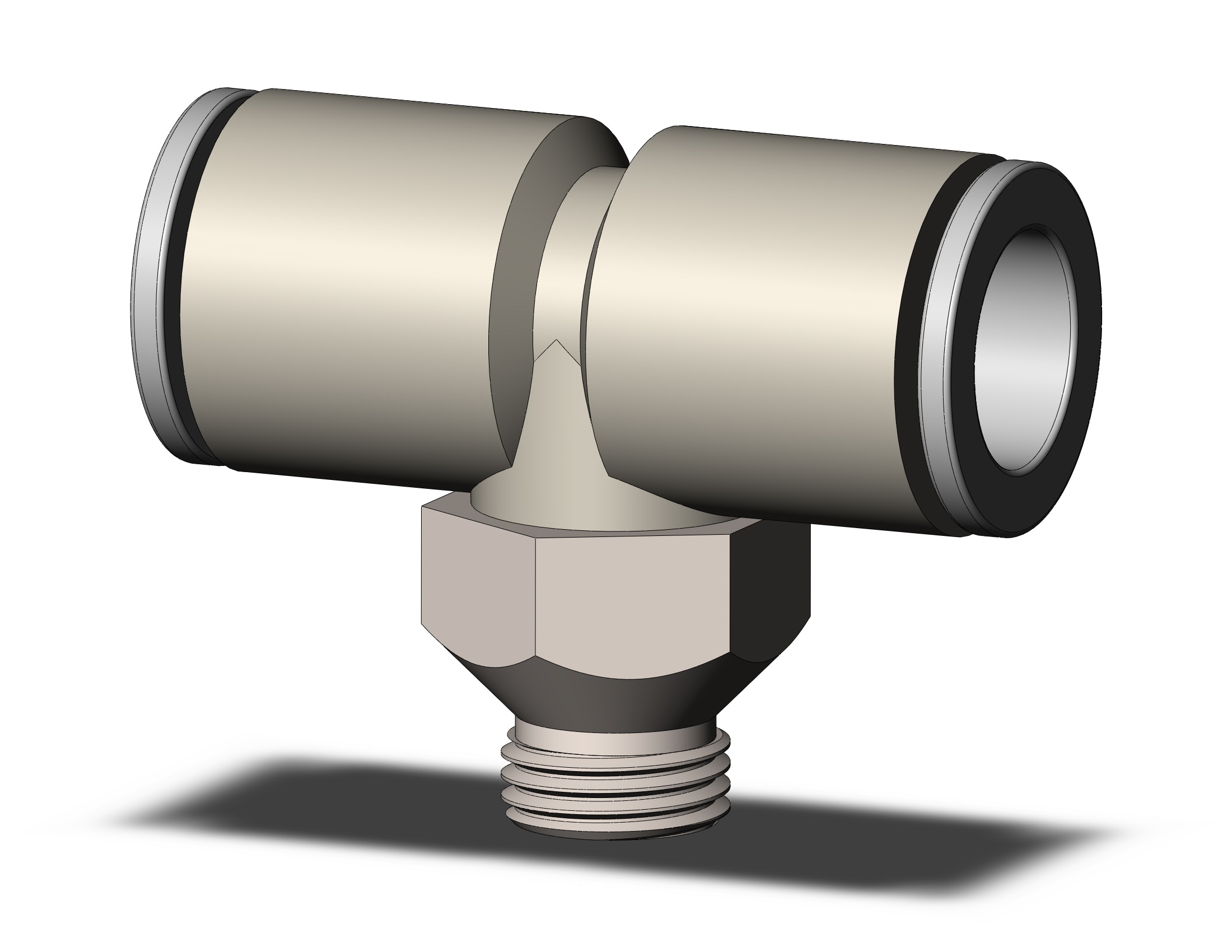 SMC KQ2T10-U01N fitting, branch tee, KQ2(UNI) ONE TOUCH UNIFIT (sold in packages of 10; price is per piece)