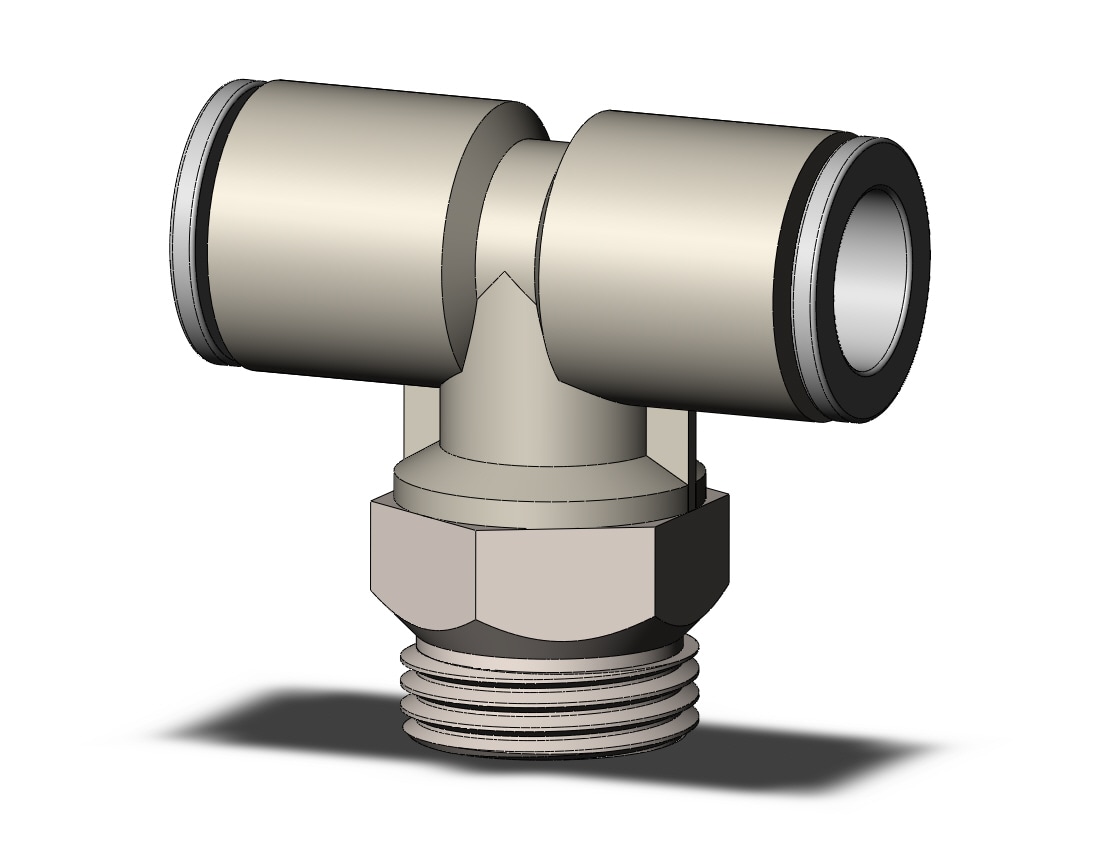 SMC KQ2T10-U03N fitting, branch tee, KQ2(UNI) ONE TOUCH UNIFIT (sold in packages of 10; price is per piece)