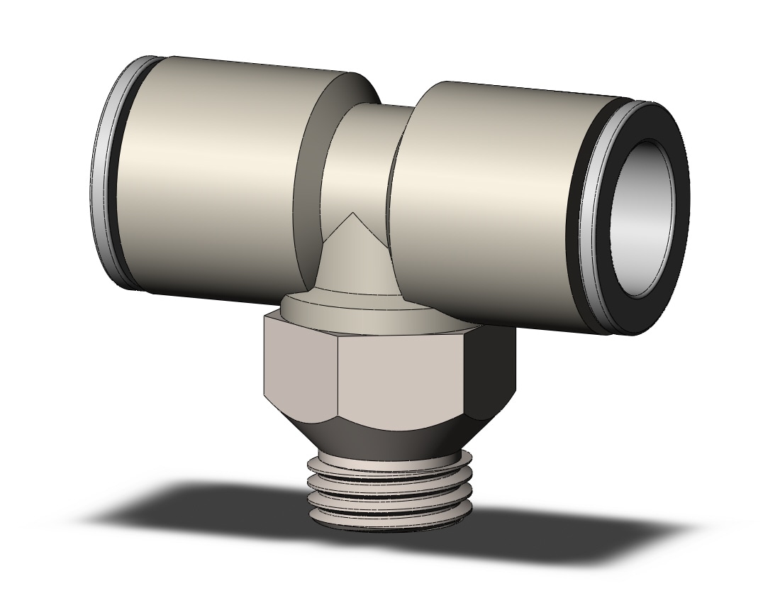 SMC KQ2T12-U02N fitting, branch tee, KQ2(UNI) ONE TOUCH UNIFIT (sold in packages of 10; price is per piece)