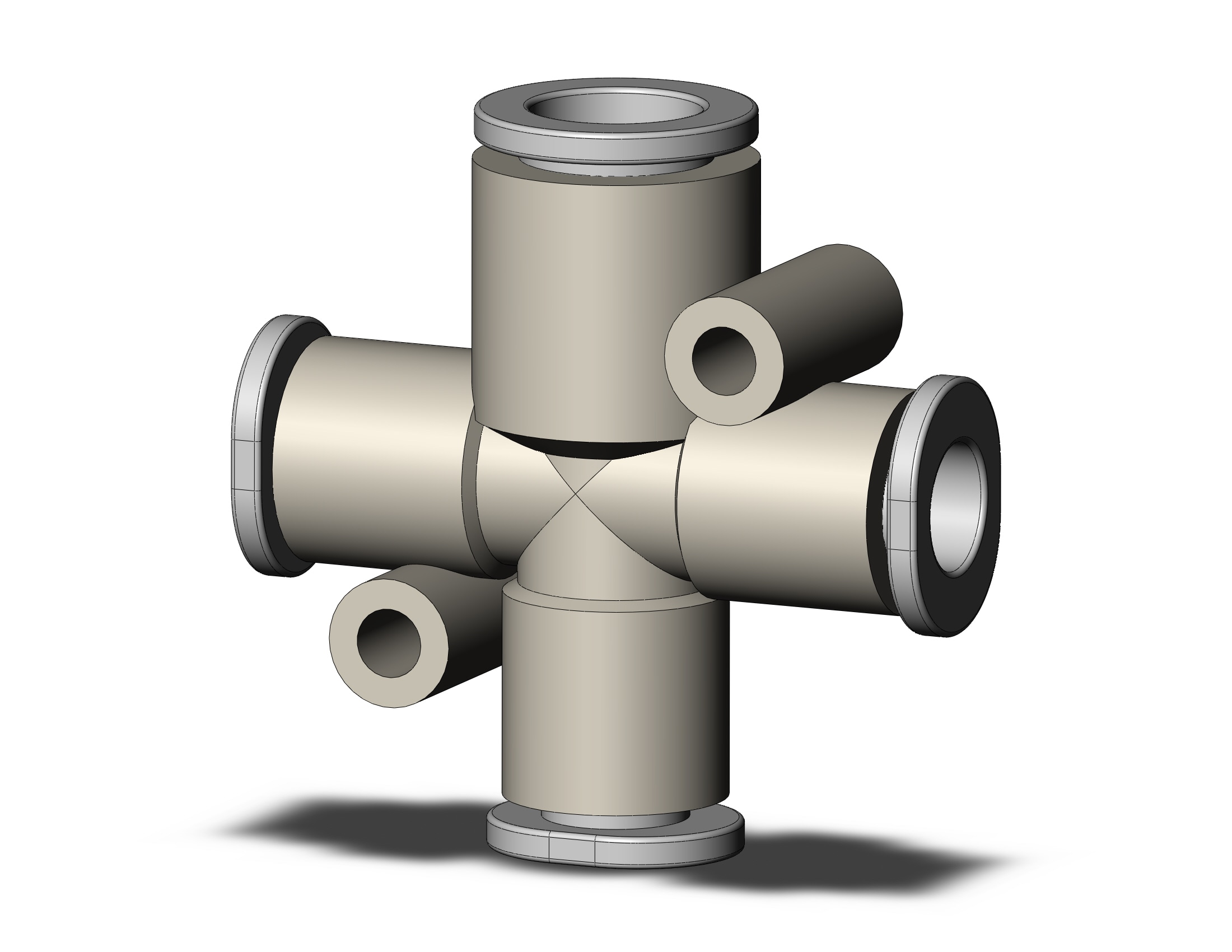 SMC KQ2TY06-08A1 fitting, diff dia cross, ONE-TOUCH FITTING