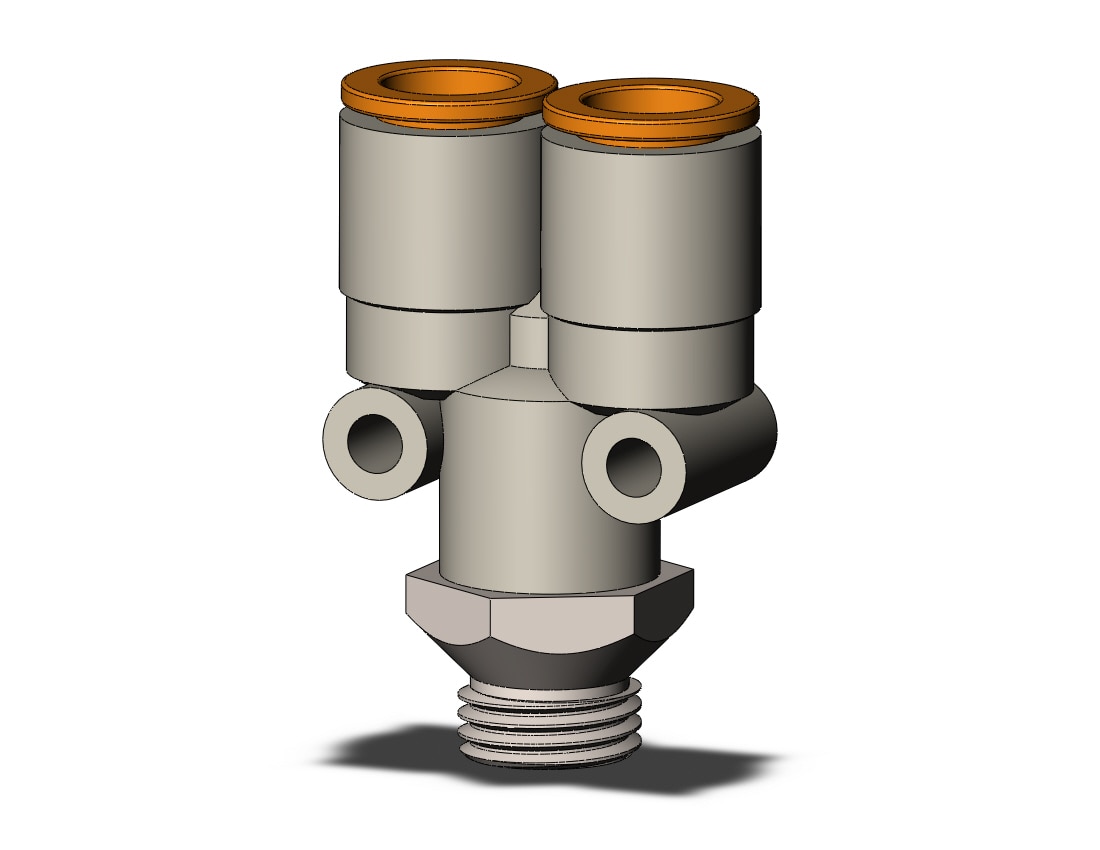 SMC KQ2U11-U02N fitting, branch y, KQ2(UNI) ONE TOUCH UNIFIT (sold in packages of 10; price is per piece)