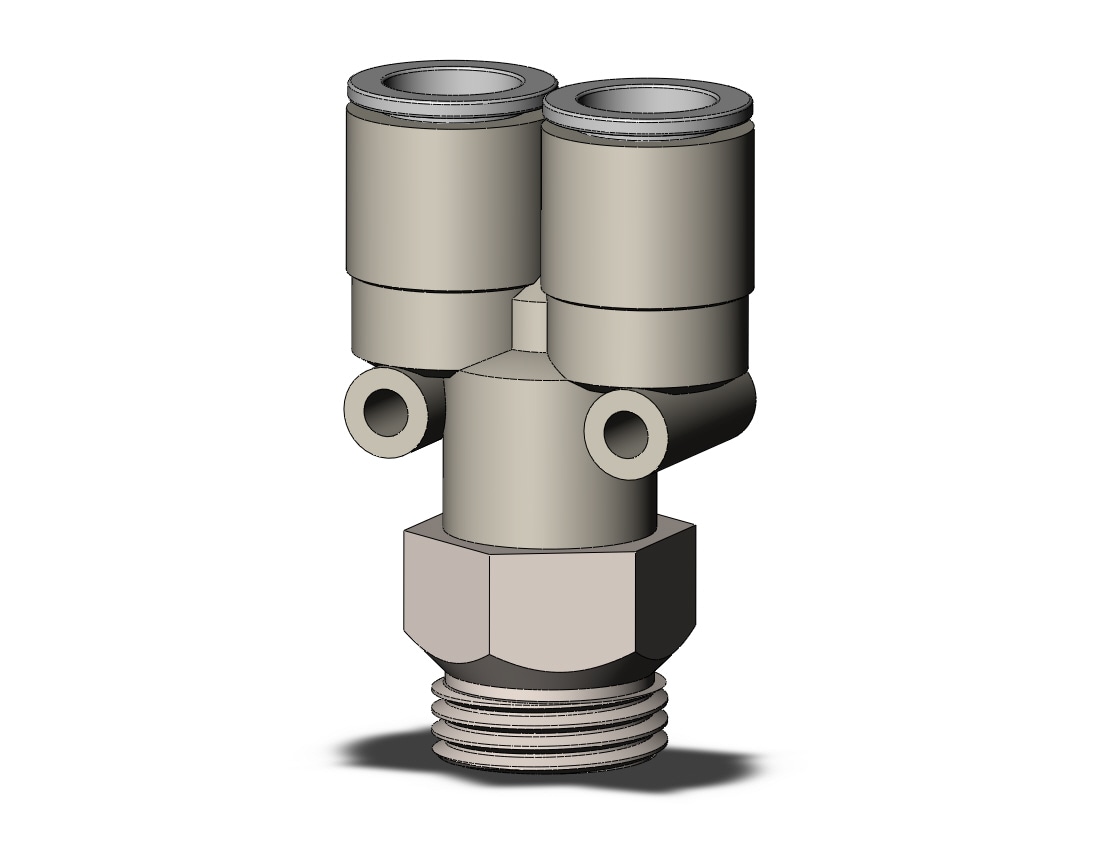 SMC KQ2U12-U04N fitting, branch y, KQ2(UNI) ONE TOUCH UNIFIT (sold in packages of 10; price is per piece)