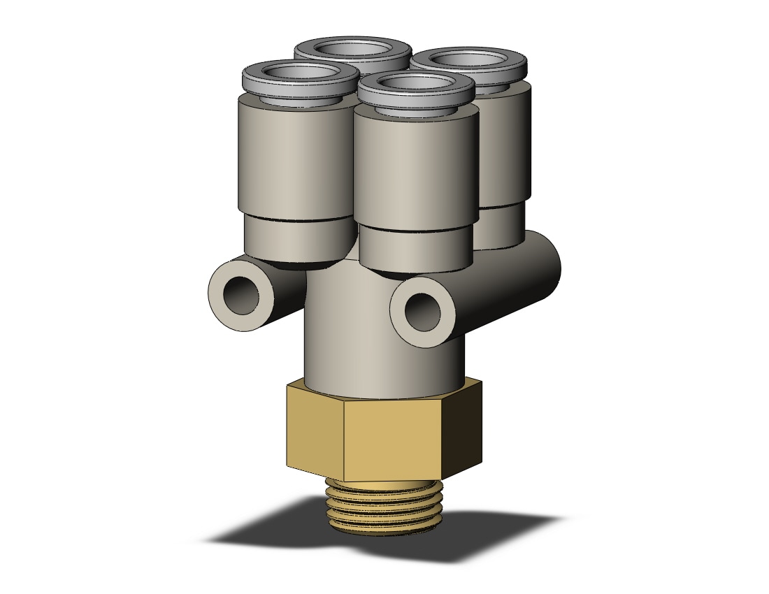 SMC KQ2UD06-01AP fitting, diff dia double union y, ONE-TOUCH FITTING (sold in packages of 10; price is per piece)