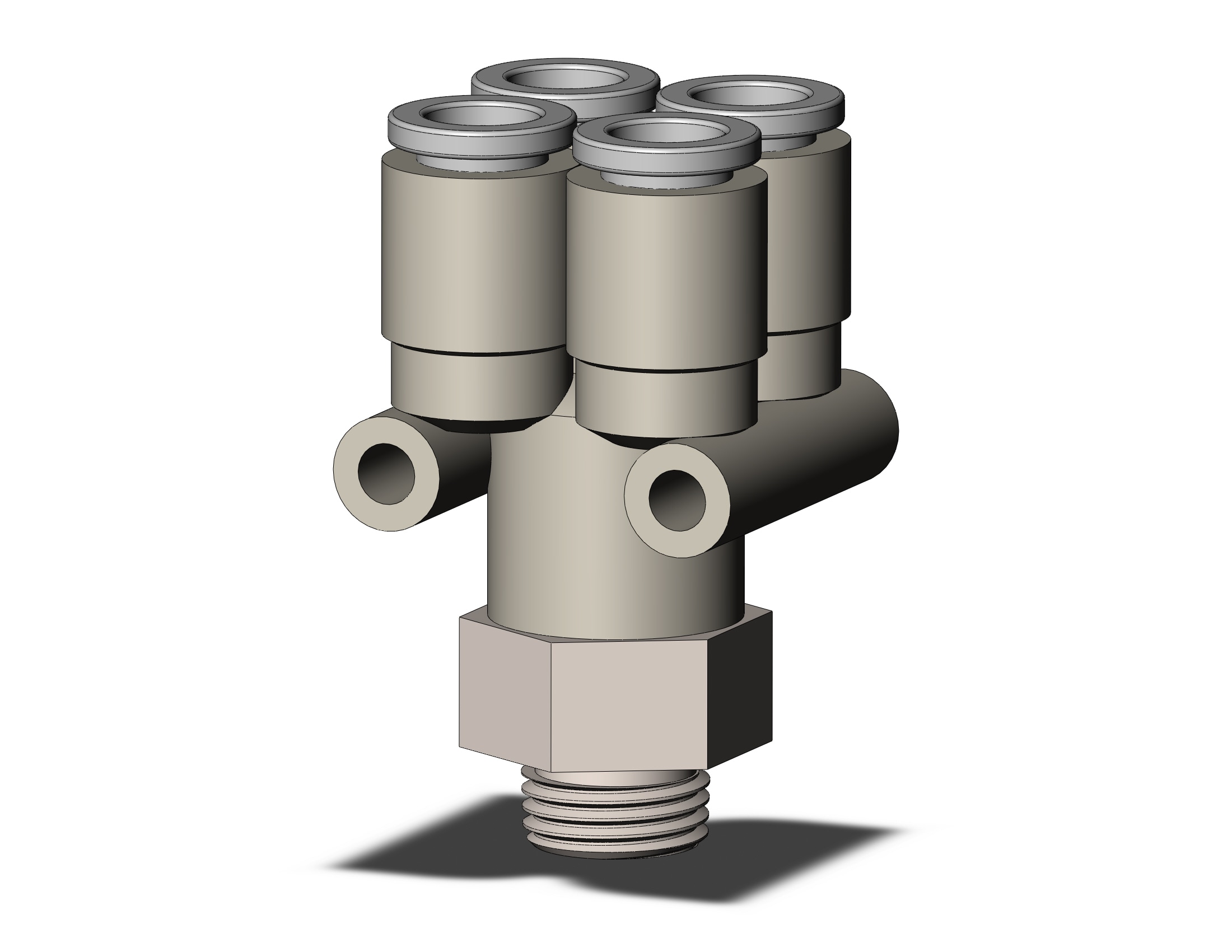 SMC KQ2UD06-01NP fitting, diff dia double union y, ONE-TOUCH FITTING (sold in packages of 10; price is per piece)