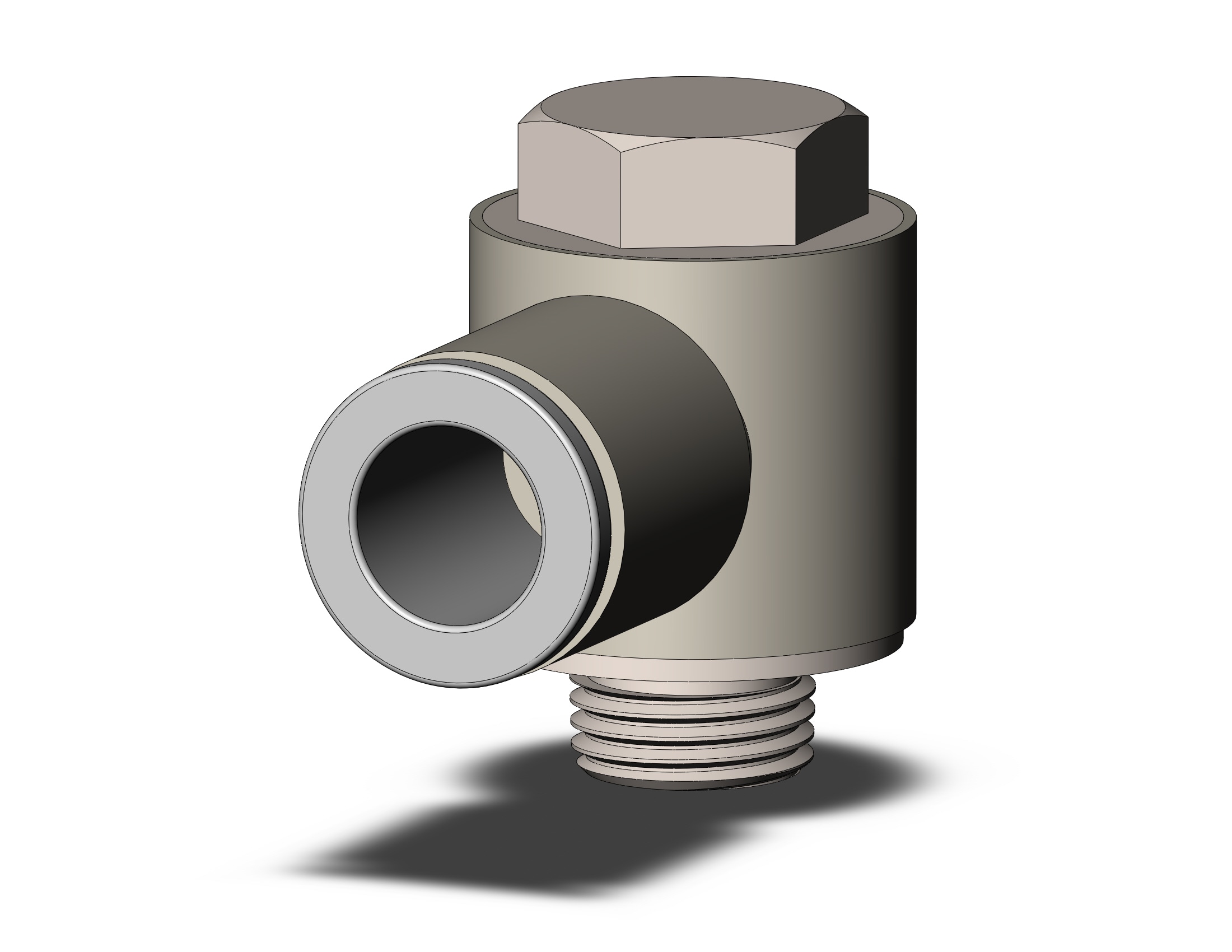 SMC KQ2V08-01NP fitting, uni male elbow, ONE-TOUCH FITTING (sold in packages of 10; price is per piece)