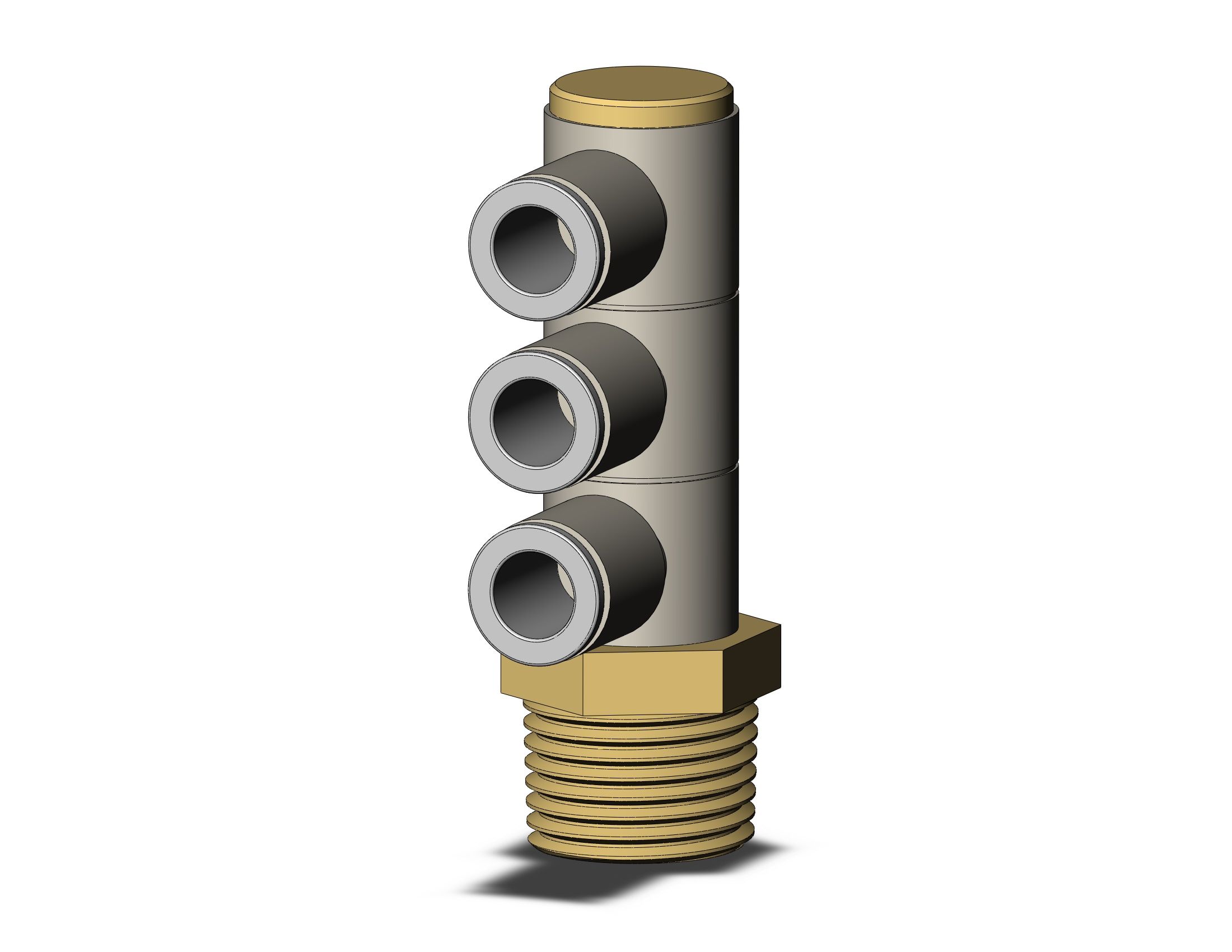 SMC KQ2VT08-04A fitting, tple uni male elbow, ONE-TOUCH FITTING