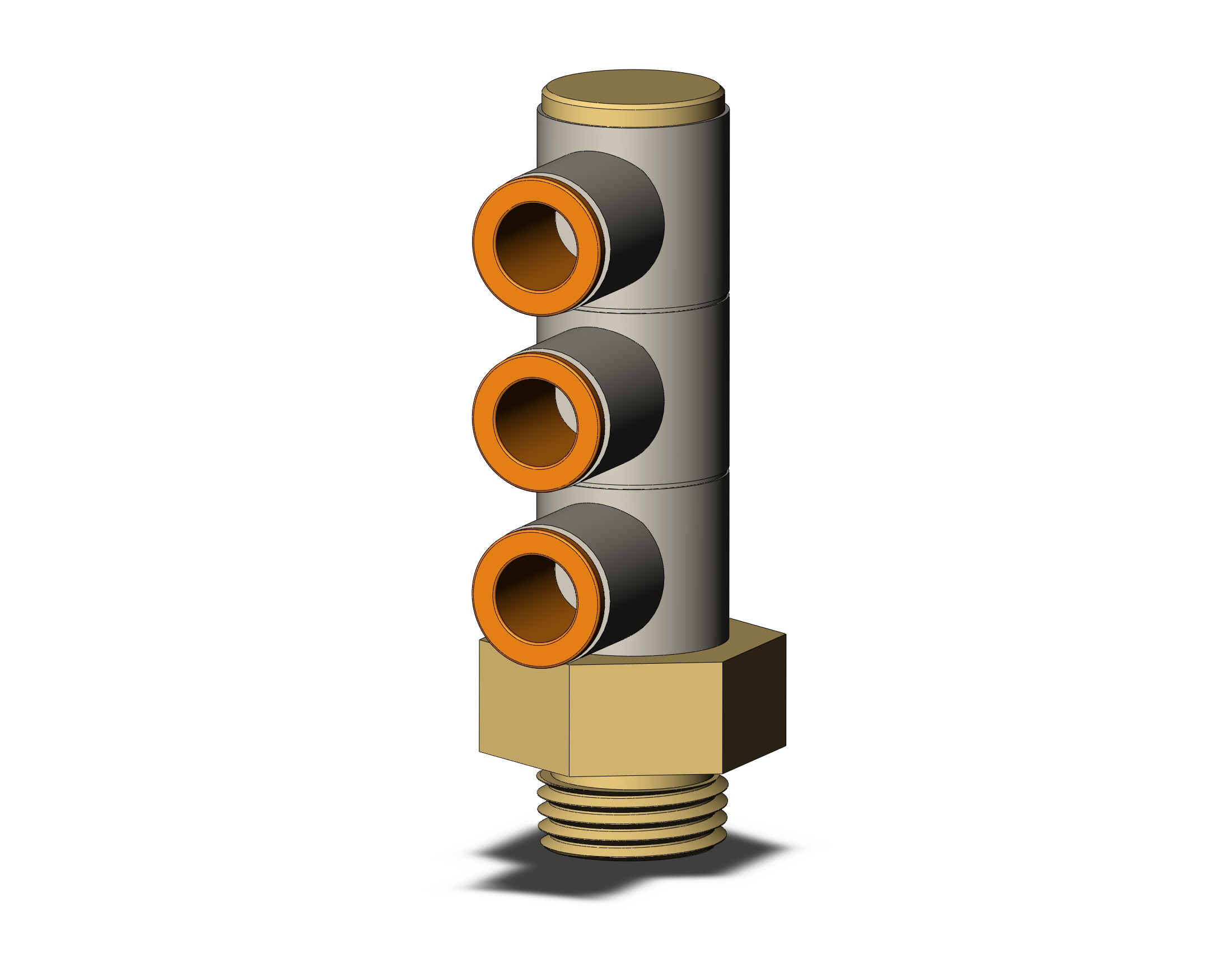 SMC KQ2VT11-37AP fitting, tple uni male elbow, ONE-TOUCH FITTING (sold in packages of 10; price is per piece)