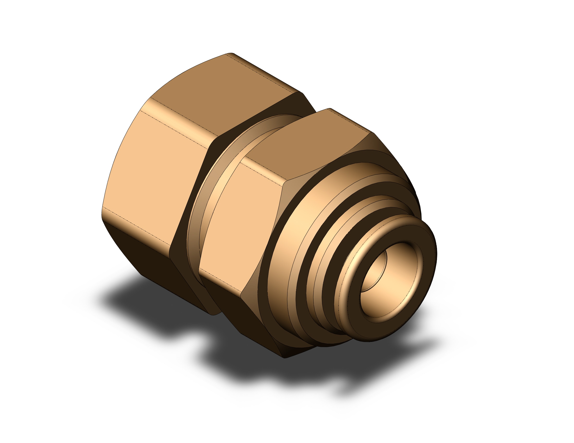 SMC KV2E11-35 fitting, bulkhead connector, KV2 FITTING (sold in packages of 10; price is per piece)