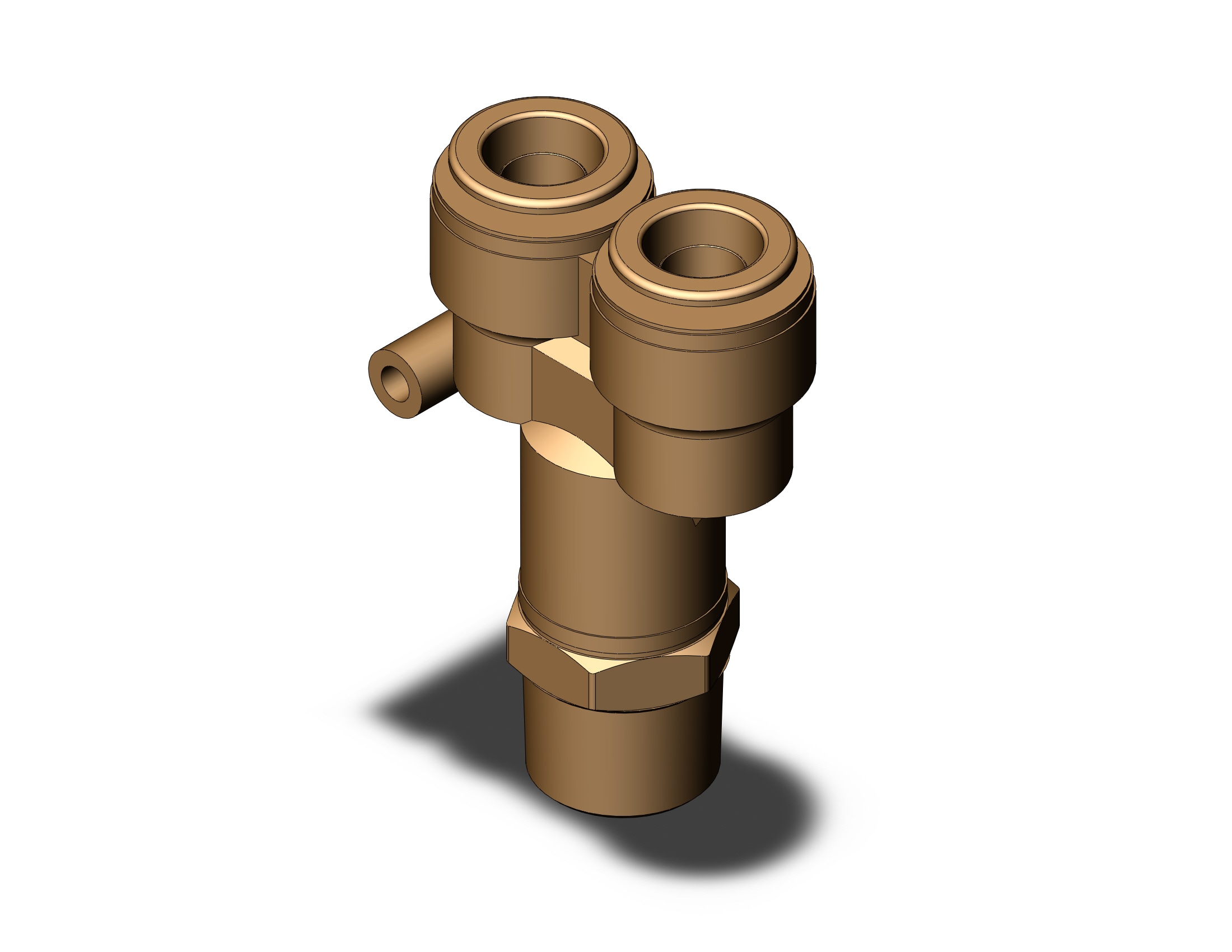 SMC KV2U13-36S male branch y, KV2 FITTING