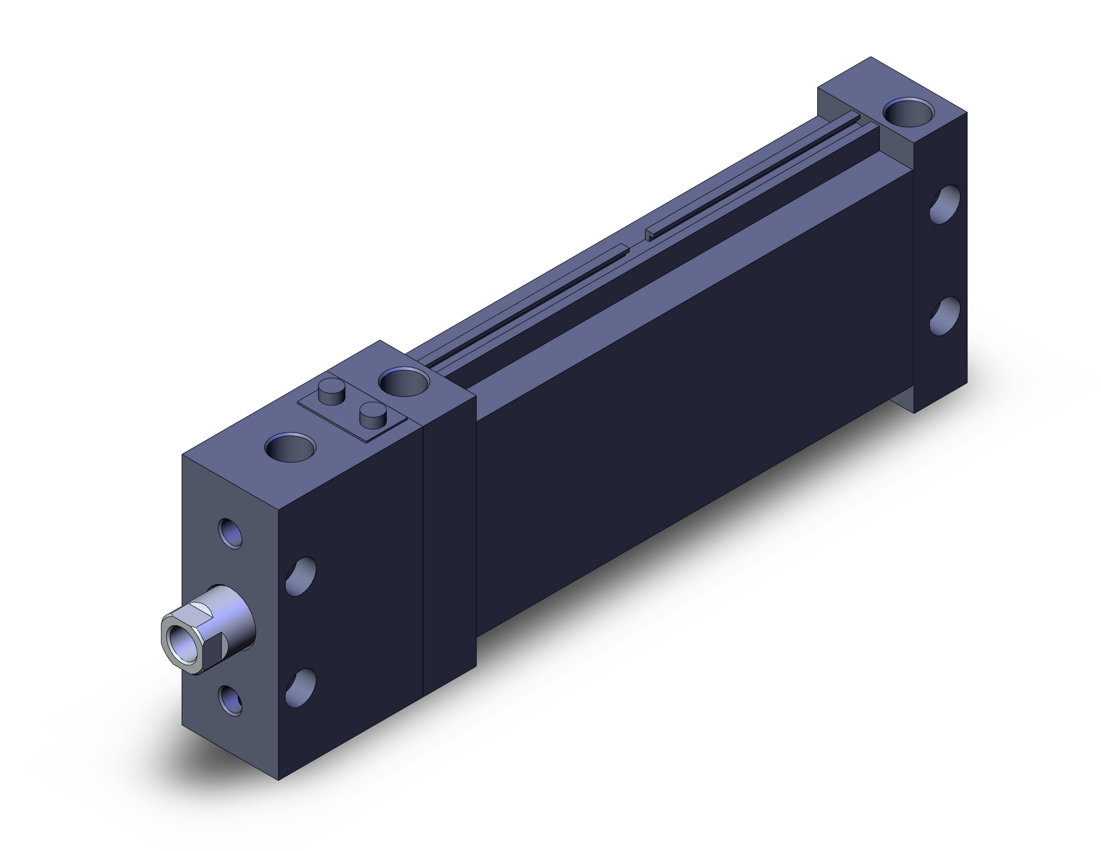 SMC MDLUB32TN-100D-F cyl, plate w/lock, auto sw capable, COMPACT CYLINDER W/LOCK