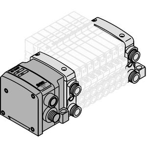 SMC VV5QC11-12C4SDAN-DN mfld, plug-in, VV5QC11 MANIFOLD VQC 5-PORT