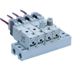 SMC VV3QZ25-0401FC base mounted manifold, 3 PORT SOLENOID VALVE