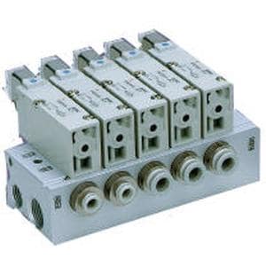 SMC VV3QZ35-06C10C-D base mounted manifold, 3 PORT SOLENOID VALVE