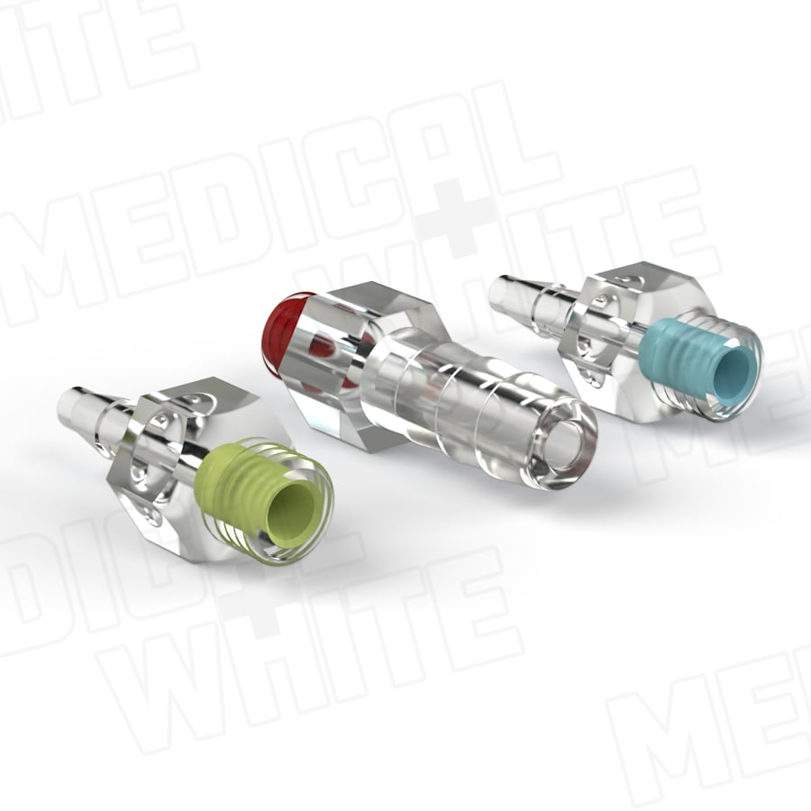 Clear Barbed Fitting with Colored Orifice Restrictor Insert