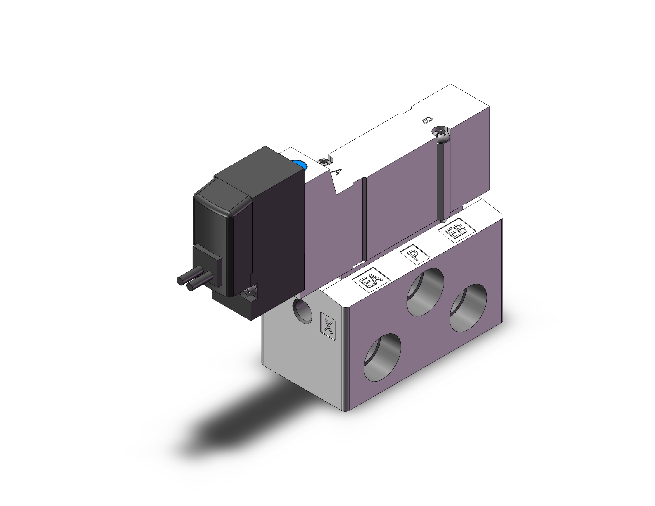 SMC 10-SY3240-5LZ valve, dbl sol, clean room, SY3000 SOL/VAL