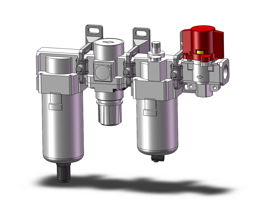 SMC AC40-N04DE-V-3Z-B Frl Combo Modular, 1/2 Npt, AC MASS PR