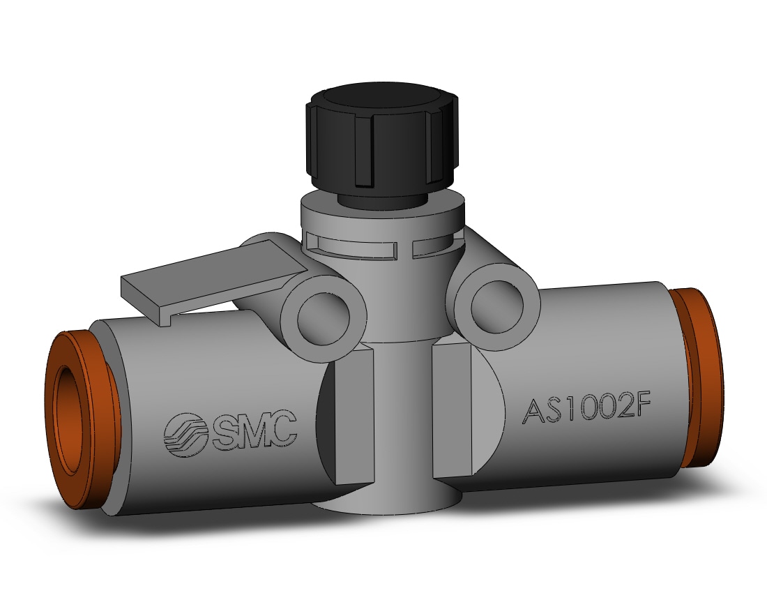 SMC AS1002F-07A speed control, inline, FLOW CONTROL W/FITTING