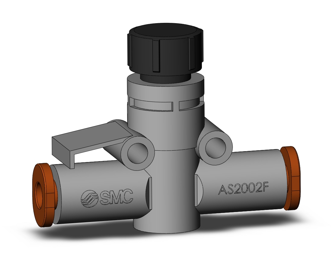 SMC AS2002F-03A speed control, inline, FLOW CONTROL W/FITTING