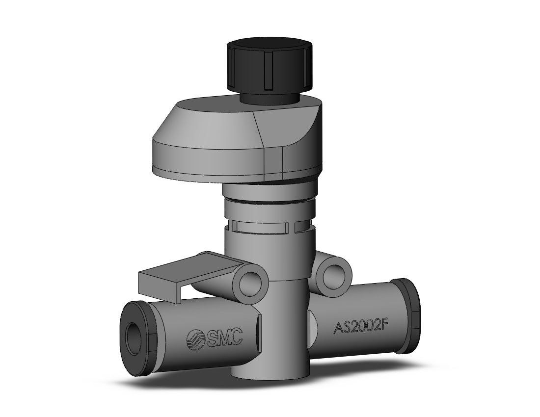 SMC AS2002FS-04 speed control with scale, FLOW CONTROL W/FITTING