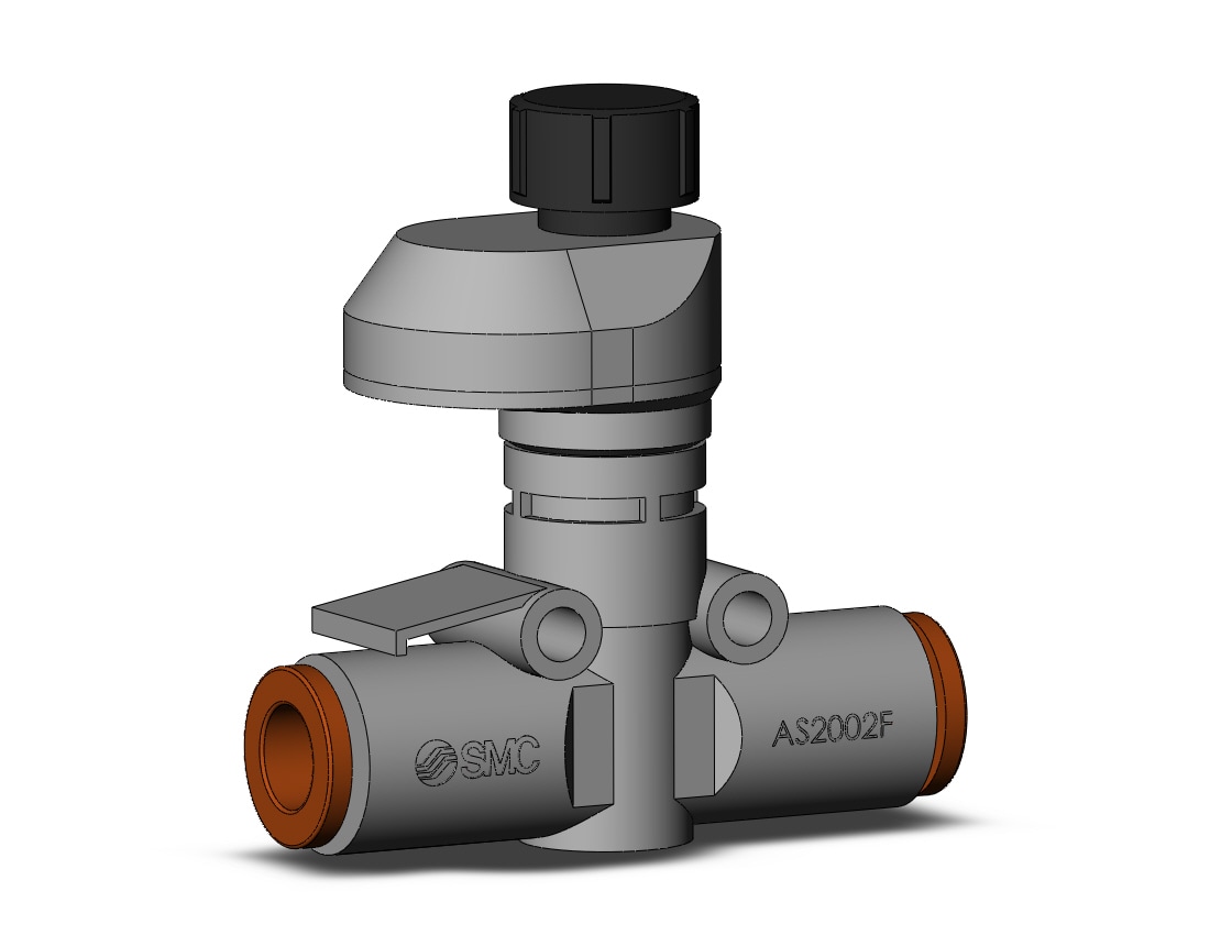 SMC AS2002FS-07 speed control with scale, FLOW CONTROL W/FITTING