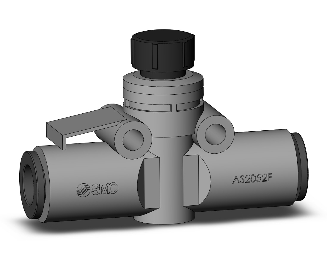 SMC AS2052F-08A flow control,inline w/fitting, FLOW CONTROL W/FITTING