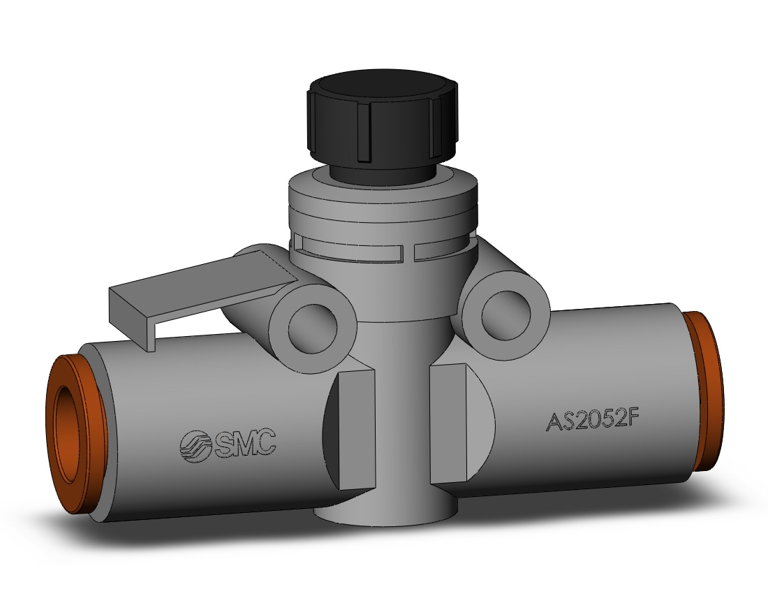 SMC AS2052F-09A speed control, inline, FLOW CONTROL W/FITTING