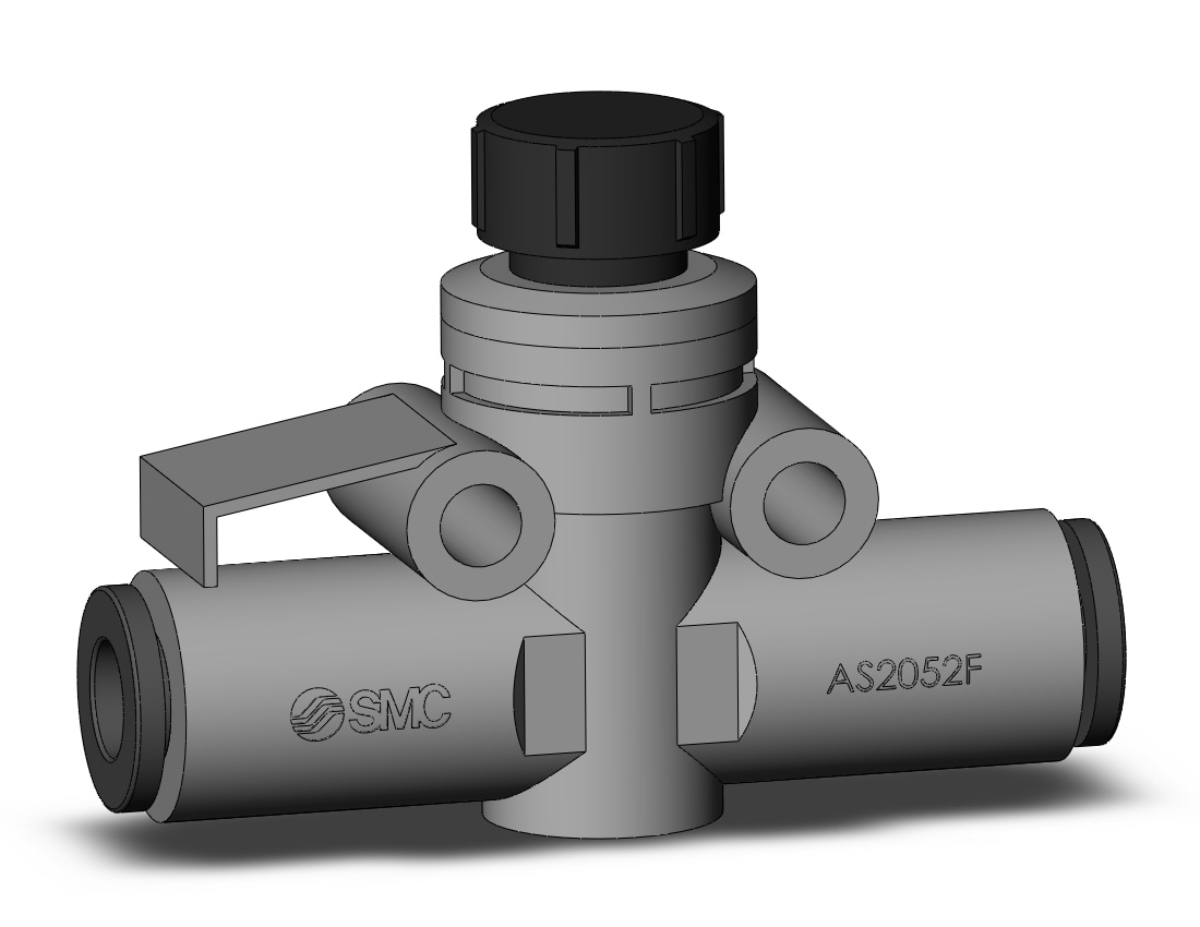 SMC AS2052FG-06A speed controller, inline, one touch, FLOW CONTROL