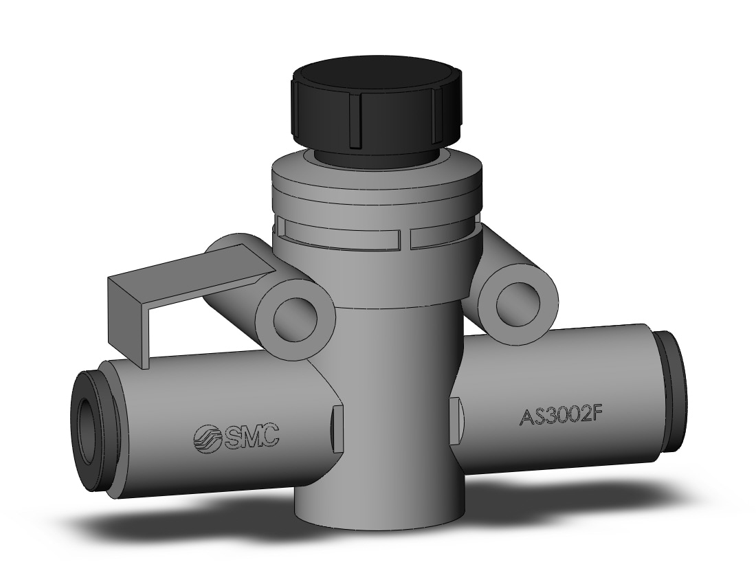 SMC AS3002F-06A speed control, inline, FLOW CONTROL W/FITTING