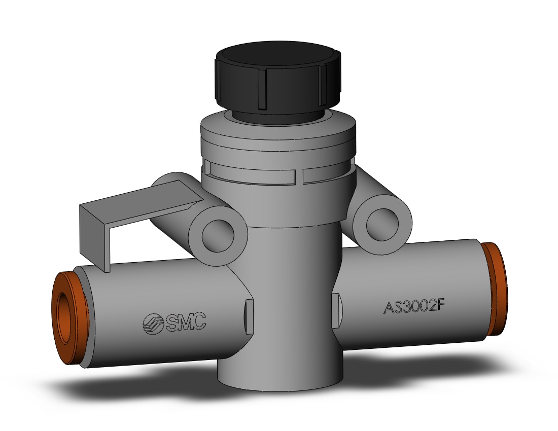 SMC AS3002F-07A speed control, inline, FLOW CONTROL W/FITTING