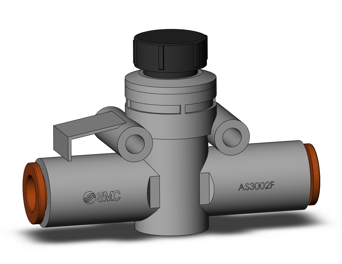 SMC AS3002F-09A speed control, inline, FLOW CONTROL W/FITTING