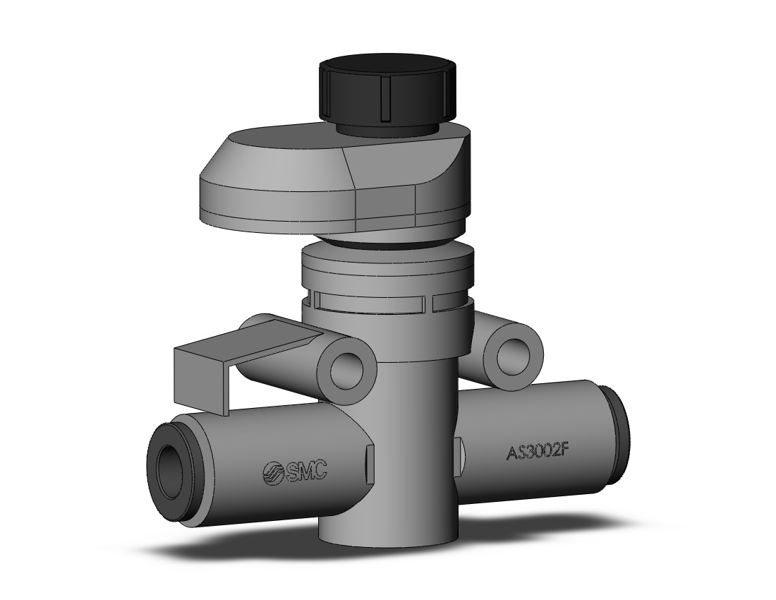 SMC AS3002FS-06 speed control with scale, FLOW CONTROL W/FITTING