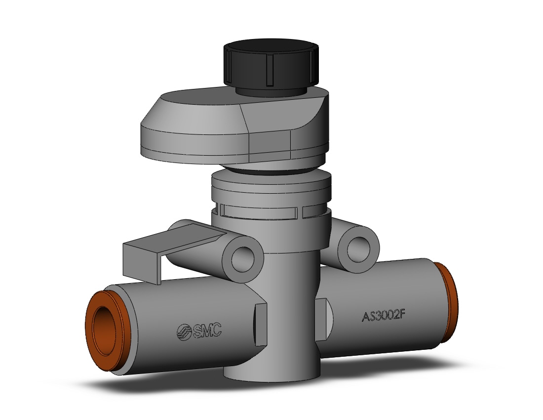 SMC AS3002FS-09 speed control with scale, FLOW CONTROL W/FITTING