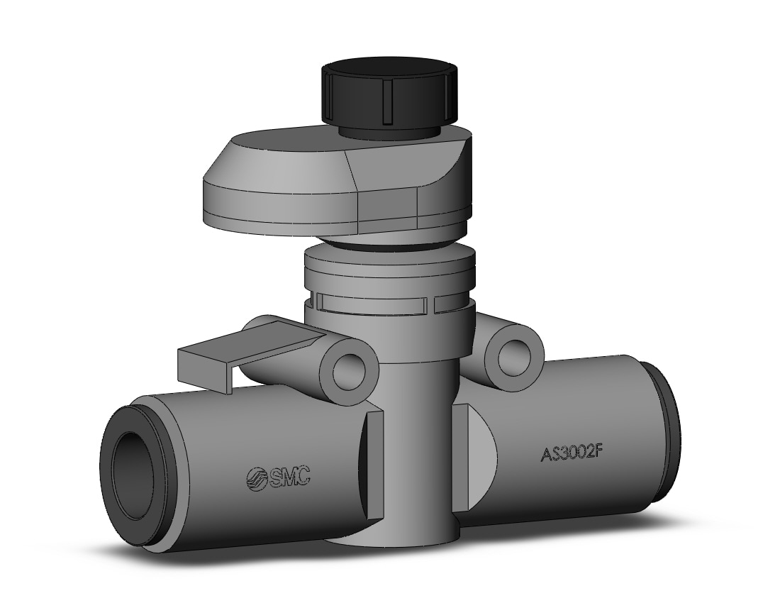 SMC AS3002FS-10 speed control with scale, FLOW CONTROL W/FITTING