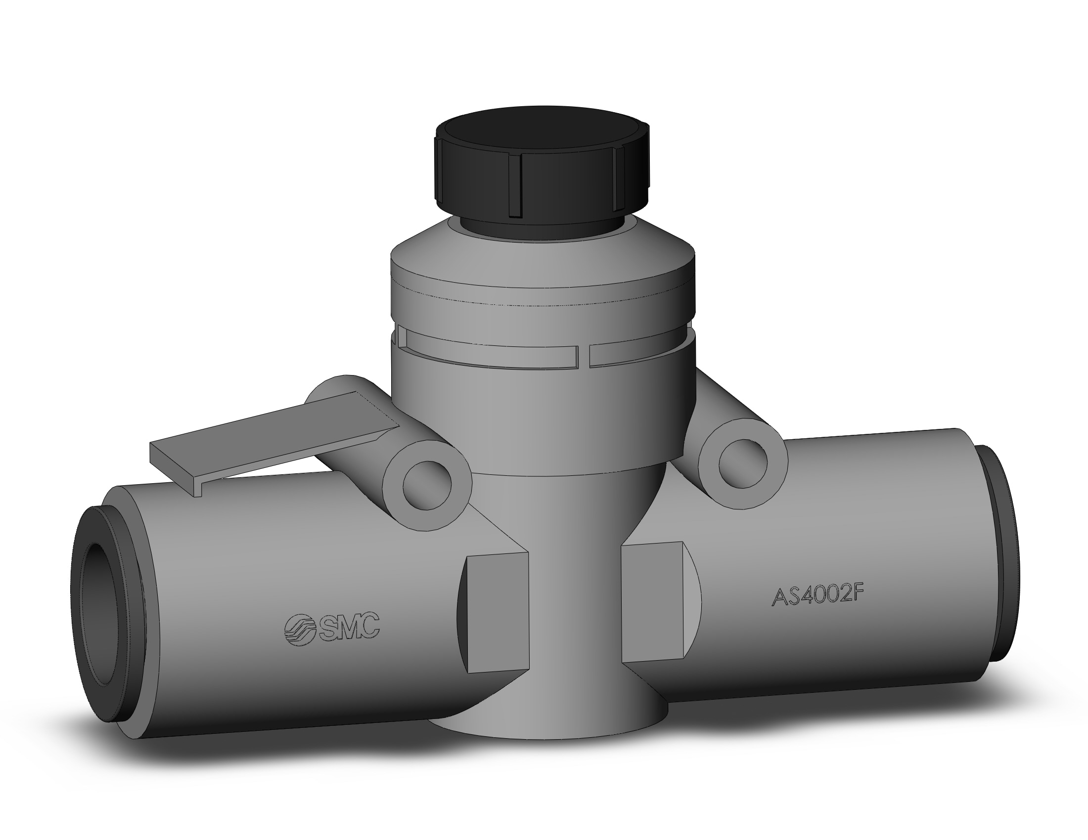 SMC AS4002F-12A speed control, inline, FLOW CONTROL W/FITTING