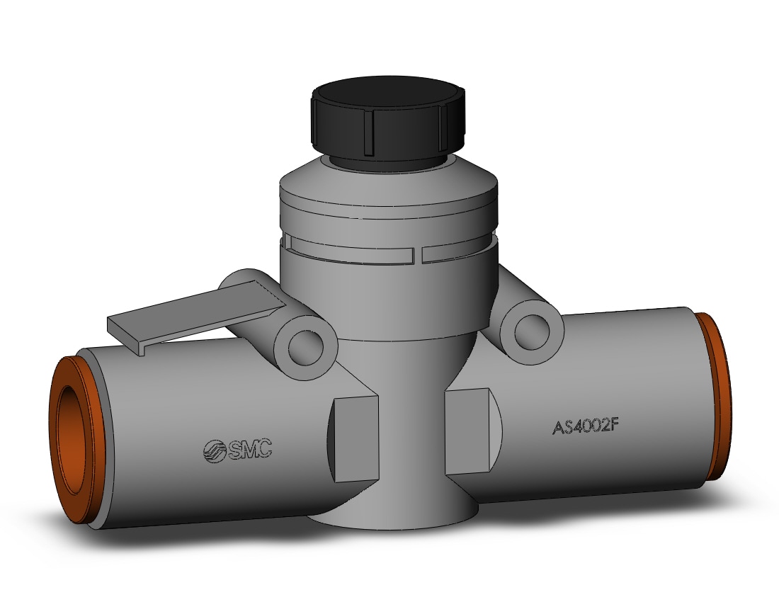 SMC AS4002F-13A speed control, inline, FLOW CONTROL W/FITTING