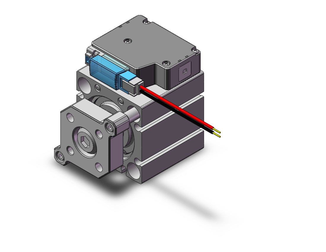 SMC CVQM32-10-6MP cyl, compact guide rod w/valve, CVQM CYL, GUIDE ROD W/VALVE