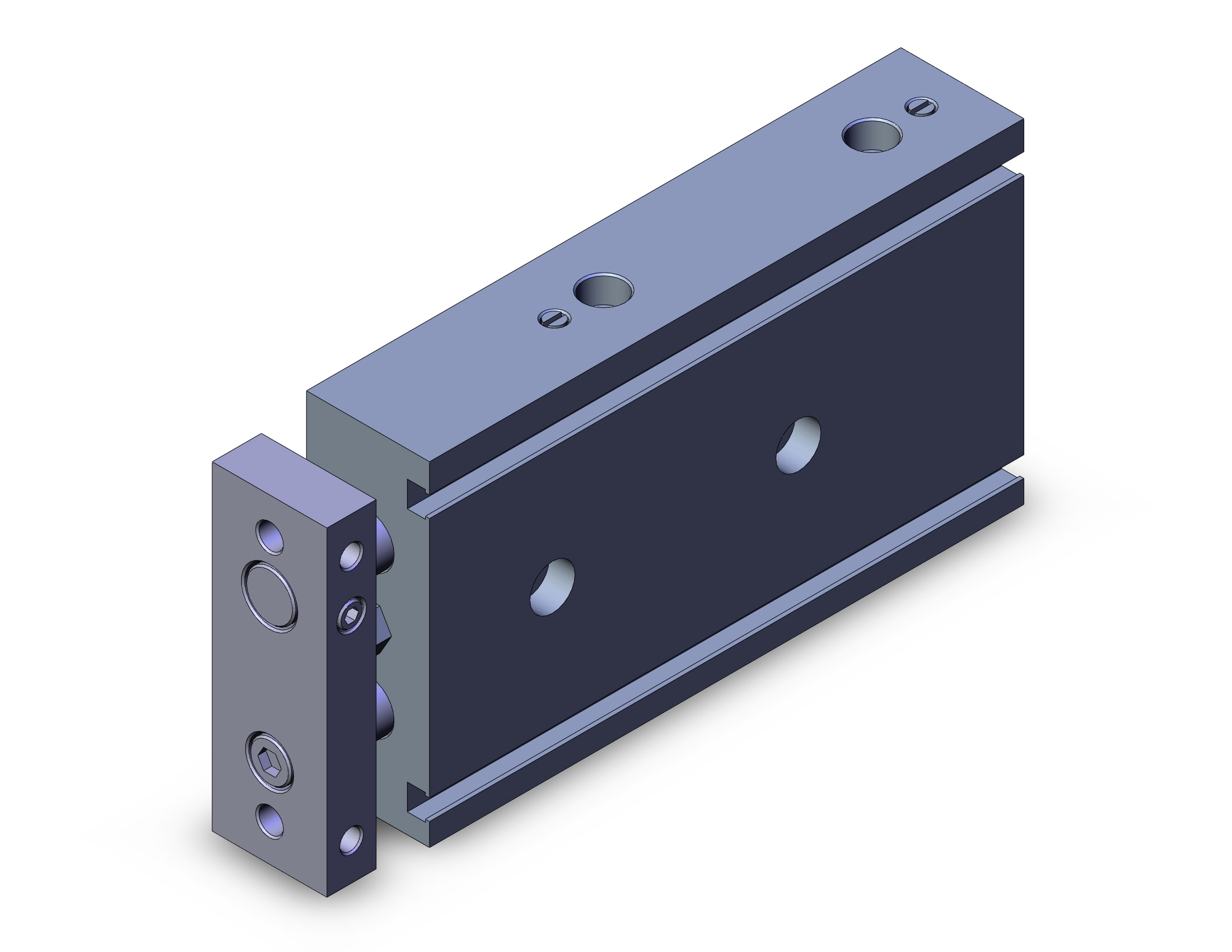 SMC CXSM25TN-70A cyl, dual rod, air cushion, CXS GUIDED CYLI