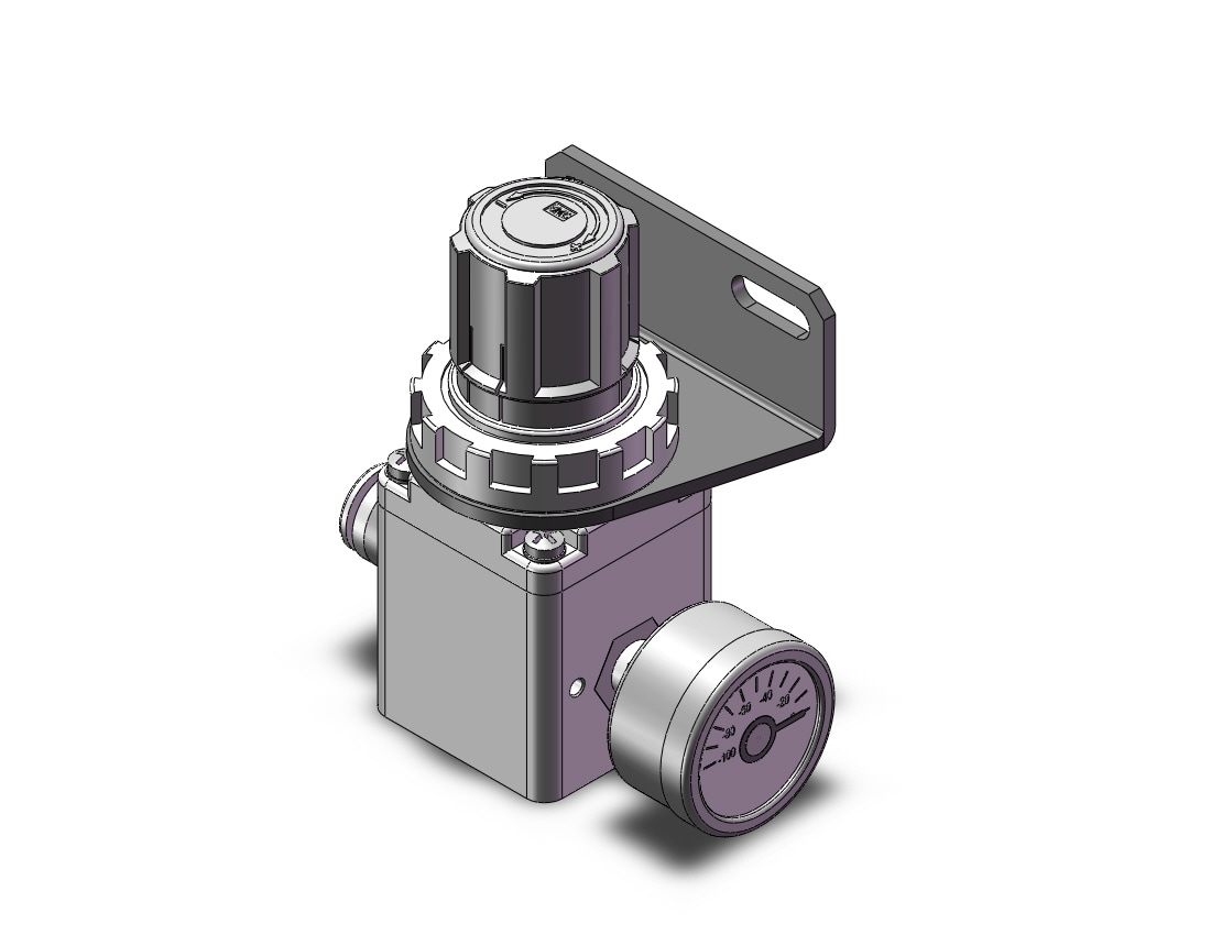 SMC IRV10A-C08BG vacuum regulator, single side, IRV VACUUM REGULATOR