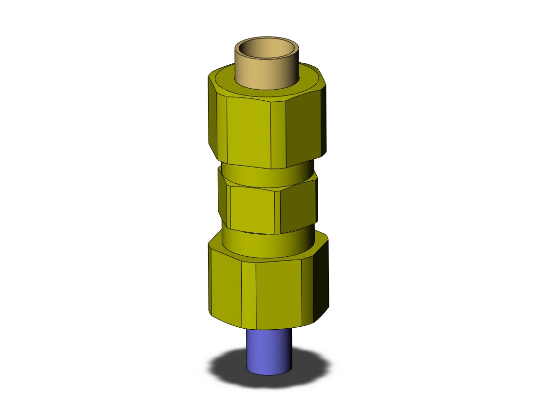 SMC KFH06B-00 fitting, straight union, KF INSERT FITTINGS