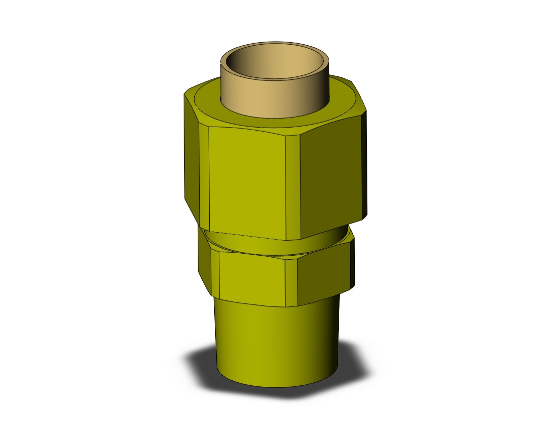 SMC KFH08B-01S fitting, male connector brass, KF INSERT FITTINGS (sold in packages of 10; price is per piece)