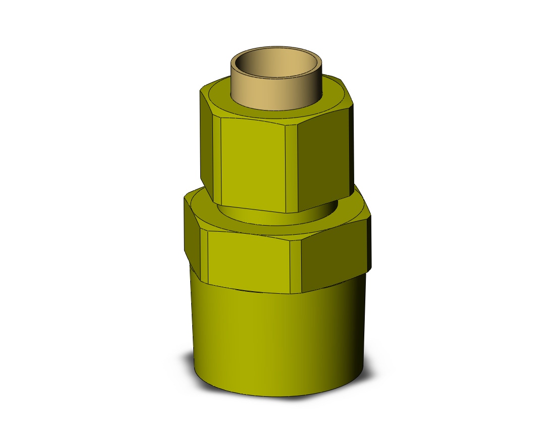 SMC KFH08B-03S fitting, male connector brass, KF INSERT FITTINGS